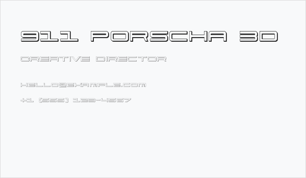 911 Porscha 3D Business Card