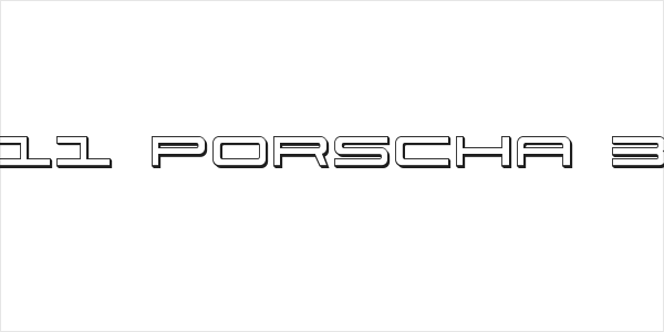 911 Porscha 3D Logo