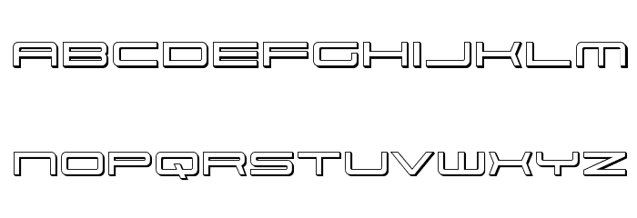 911 Porscha 3D Font LOWERCASE