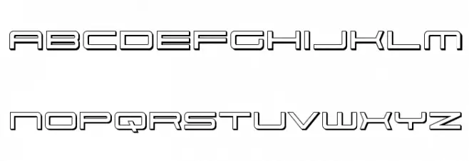 911 Porscha 3D Caratteri MINUSCOLO