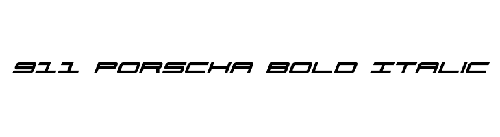 911 Porscha Bold Italic 