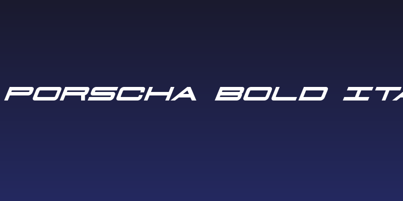 911 Porscha Bold Italic Social Header
