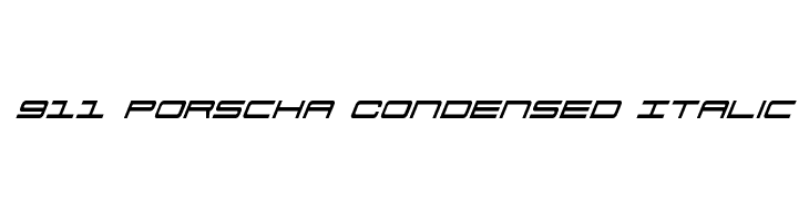 911 Porscha Condensed Italic Шрифта