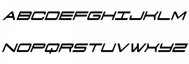 911 Porscha Condensed Italic フォント 大文字