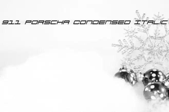 911 Porscha Condensed Italic Шрифта examples
