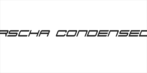 911 Porscha Condensed Italic Logo