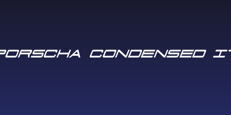 911 Porscha Condensed Italic Social Header