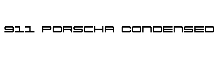 911 Porscha Condensed Font