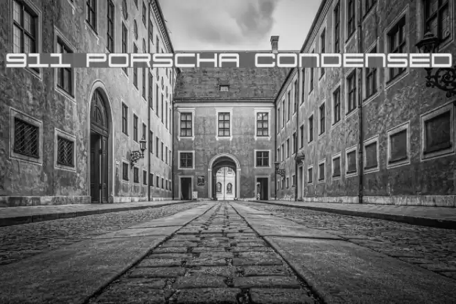 911 Porscha Condensed Font examples