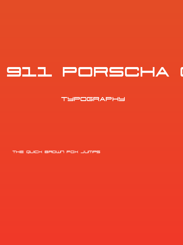 911 Porscha Condensed Poster