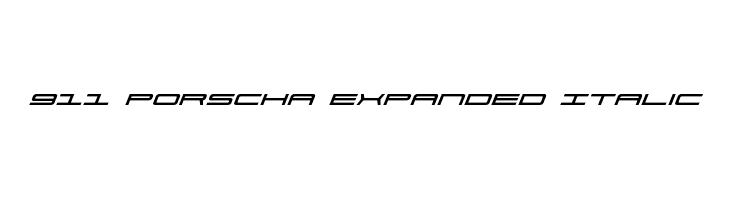 911 Porscha Expanded Italic  لخطوط تنزيل