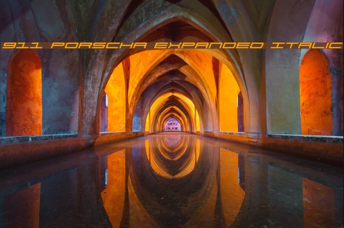 911 Porscha Expanded Italic Example 3