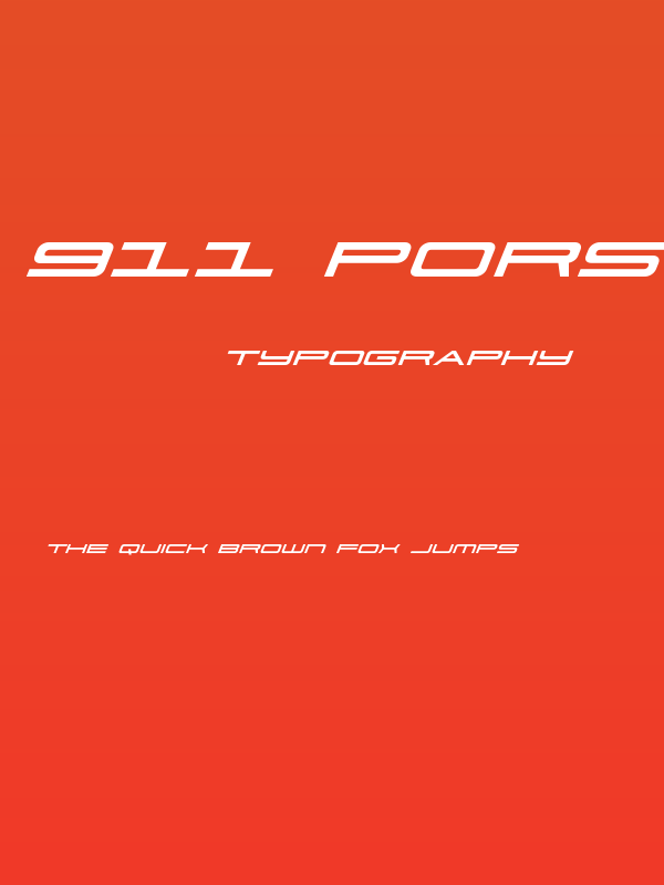 911 Porscha Expanded Italic Poster