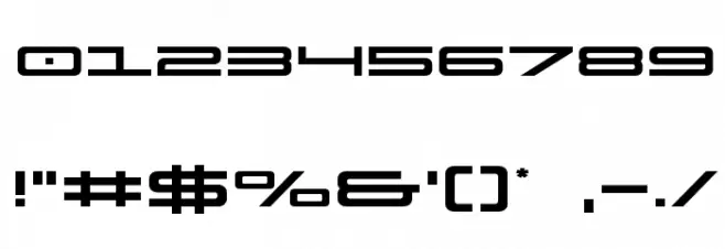 911 Porscha Expanded Font OTHER CHARS