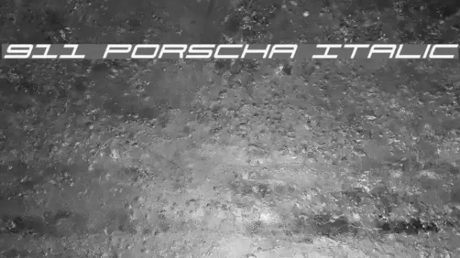 911 Porscha Italic Шрифта examples