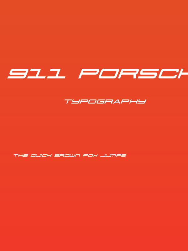 911 Porscha Italic Poster
