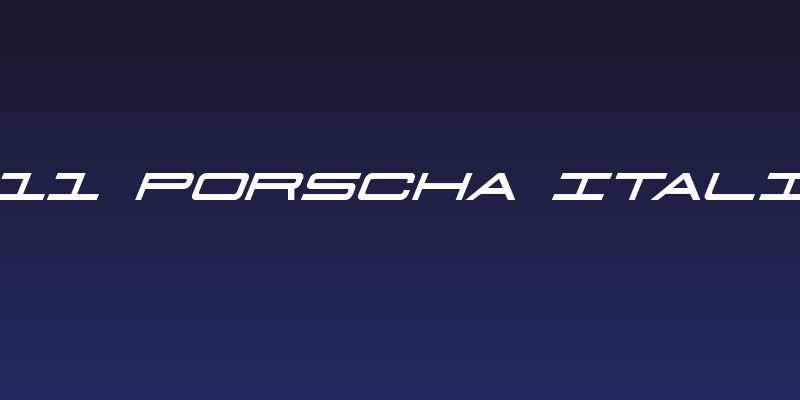 911 Porscha Italic Social Header