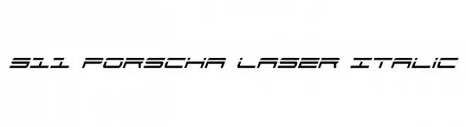 911 Porscha Laser Italic  font caratteri gratis