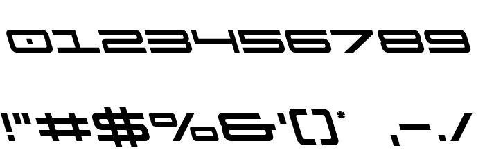 911 Porscha Leftalic Font OTHER CHARS