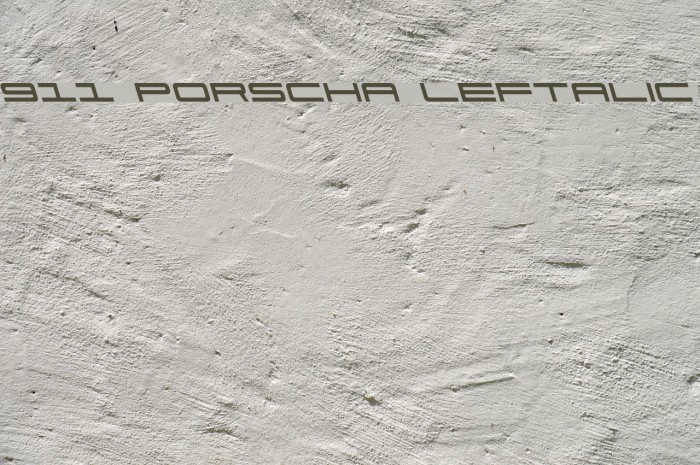 911 Porscha Leftalic Font examples