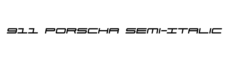 911 Porscha Semi-Italic Font