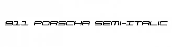911 Porscha Semi-Italic  フリーフォントのダウンロード