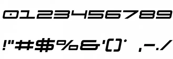 911 Porscha Semi-Italic Font OTHER CHARS