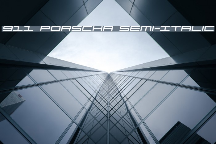 911 Porscha Semi-Italic Font examples