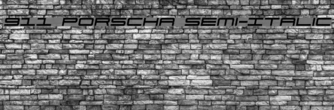 911 Porscha Semi-Italic Font examples