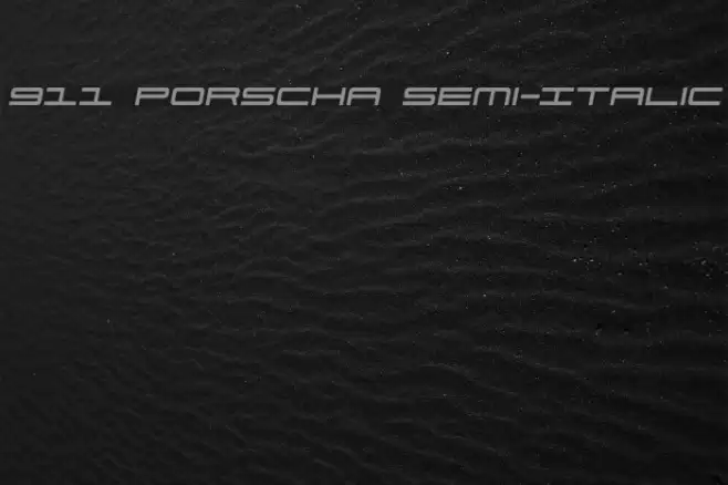 911 Porscha Semi-Italic Font examples