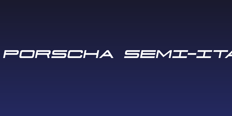 911 Porscha Semi-Italic Social Header