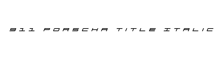 911 Porscha Title Italic  Free Fonts Download