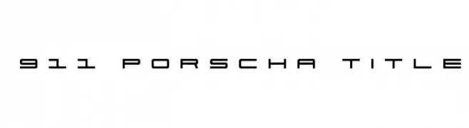 911 Porscha Title  フリーフォントのダウンロード