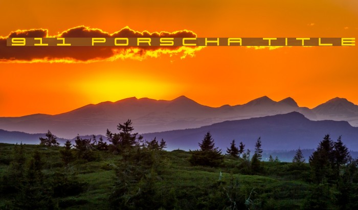 911 Porscha Title Font examples