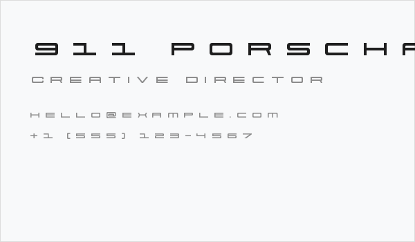 911 Porscha Title Business Card