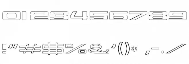 914-OUTLINE Schriftart Anderer Schreiben