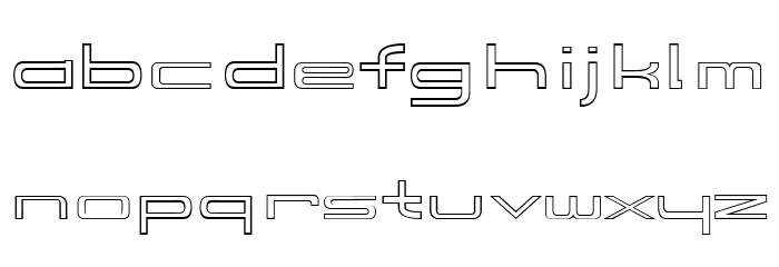 914-OUTLINE Font LOWERCASE