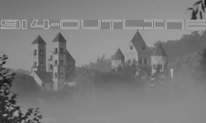 914-OUTLINE Schriftart examples