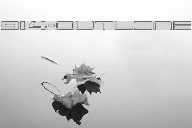 914-OUTLINE Schriftart examples