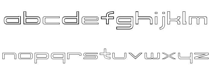 914-OUTLINE Schriftart Kleinbuchstaben