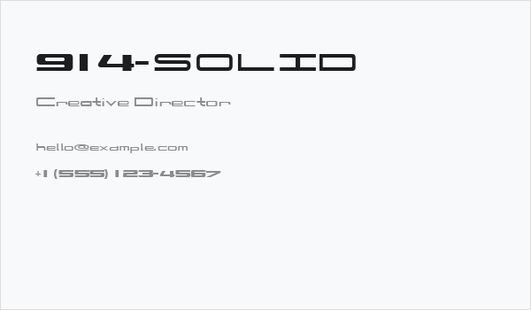 914-SOLID Business Card