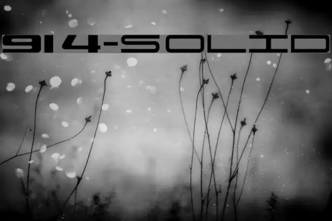 914-SOLID Font examples