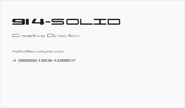 914-SOLID Business Card