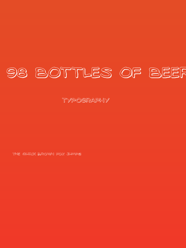98 Bottles of Beer 3D Poster