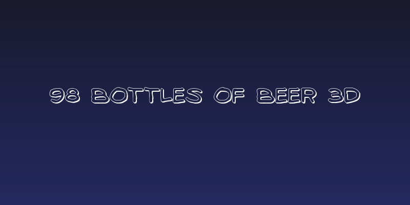 98 Bottles of Beer 3D Social Header