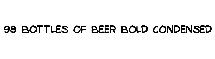 98 Bottles of Beer Bold Condensed Fonte