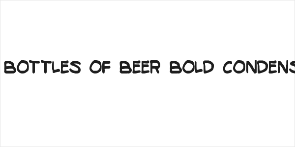 98 Bottles of Beer Bold Condensed Logo