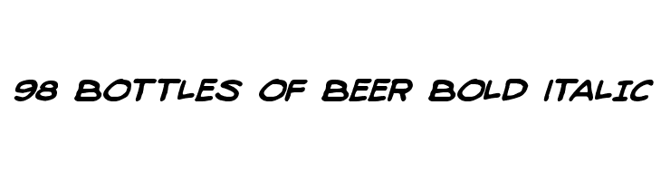 98 Bottles of Beer Bold Italic Fonte