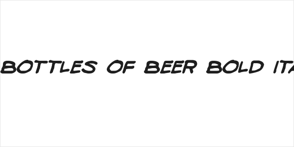 98 Bottles of Beer Bold Italic Logo
