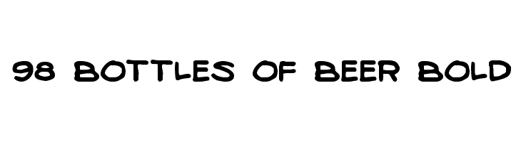 98 Bottles of Beer Bold Fonte